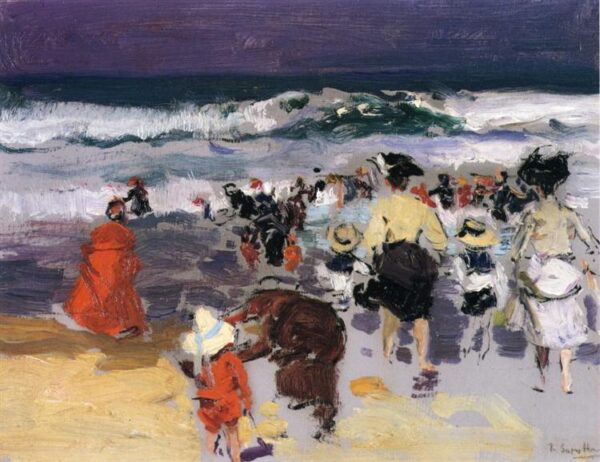 La plage de Biarritz – Sorolla Joaquín Sorolla 85x75