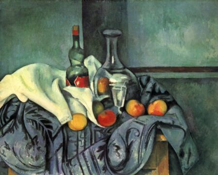 Nature morte avec pêches et bouteilles – Paul Cézanne Paul Cézanne