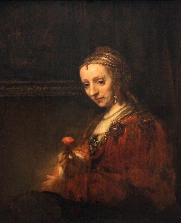 Femme avec l’oeillet – Rembrandt van Rijn Rembrandt van Rijn 70x85