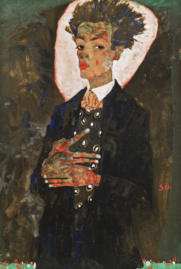 Autoportrait au gilet, debout (1911) – Egon Schiele Egon Schiele 70x105