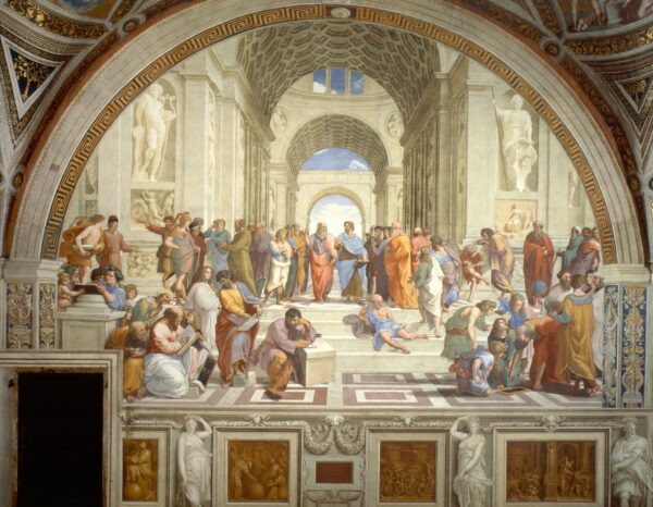 L’École d’Athènes – Raphaël (peintre) Raffaello Sanzio (Raphaël) 85x75