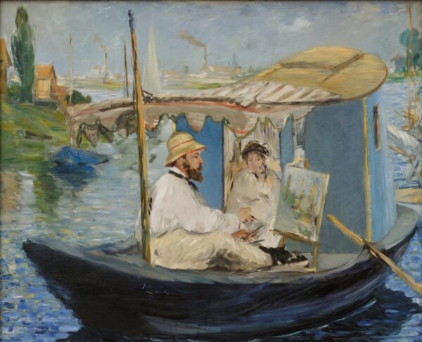 Claude Monet peignant dans son atelier – Edouard Manet Édouard Manet 85x75