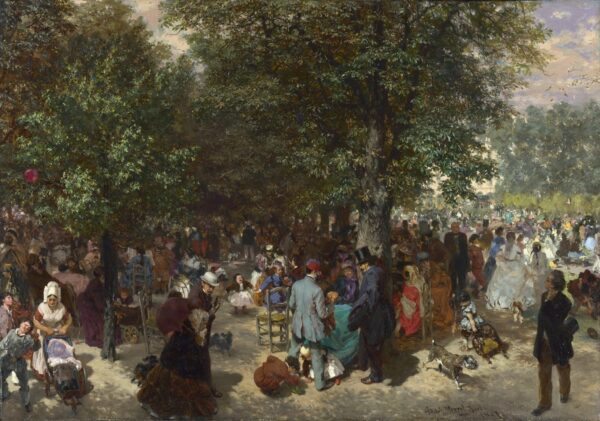 Après-midi dans les jardins des Tuileries – Adolph von Menzel Adolph von Menzel 105x70