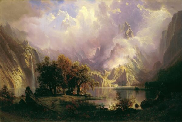 Paysage des montagnes Rocheuses – Albert Bierstadt Albert Bierstadt 105x70