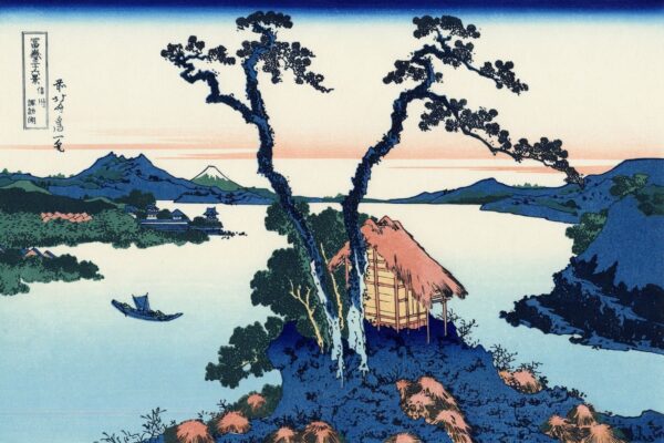 Le lac Suwa dans la province de Shinano – Katsushika Hokusai Katsushika Hokusai 105x70