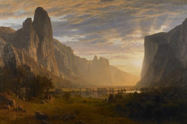 Vue sur la vallée de Yosemite, Californie – Albert Bierstadt Albert Bierstadt 105x70