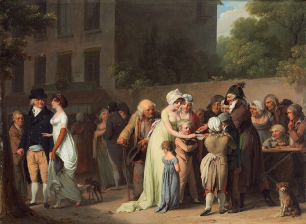 La pointe de la carte sur le boulevard – Louis Boilly Louis Boilly 105x70