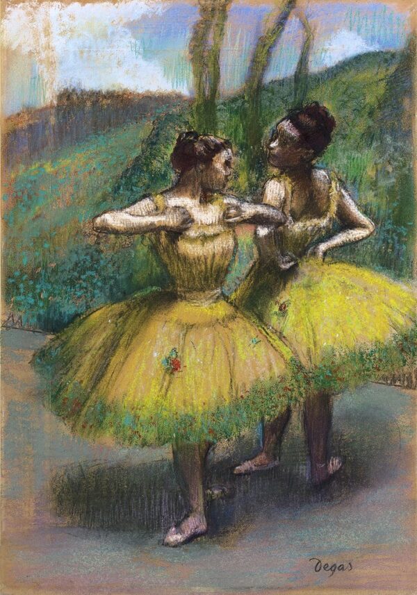 Danseuses jupes jaunes (Deux danseuses en jaune) – Edgar Degas Edgar Degas 70x105