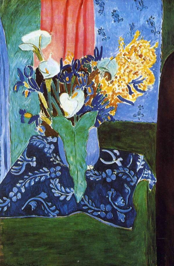 Calla Lilies Irises et Mimosas – Matisse Henri Matisse 70x105