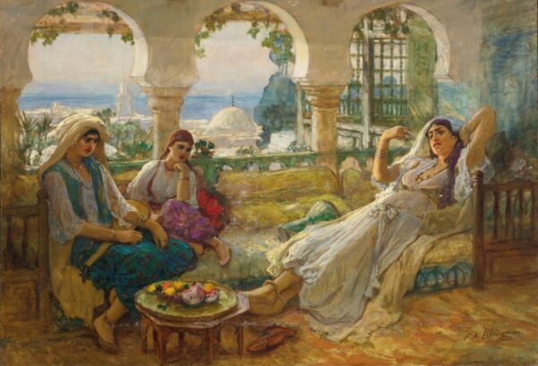 Sur la terrasse – Frederick Arthur Bridgman Frederick Arthur Bridgman