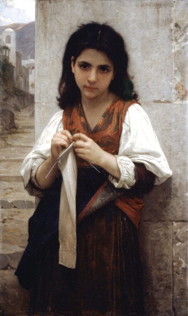 Petit tricoteur – William Bouguereau William Bouguereau 70x120