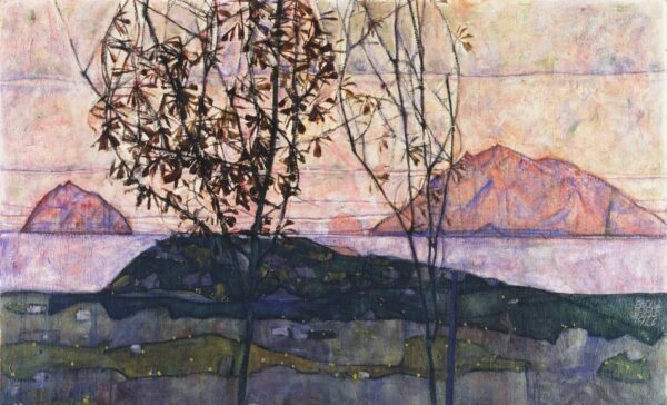 Soleil de réglage – Egon Schiele Egon Schiele 105x70