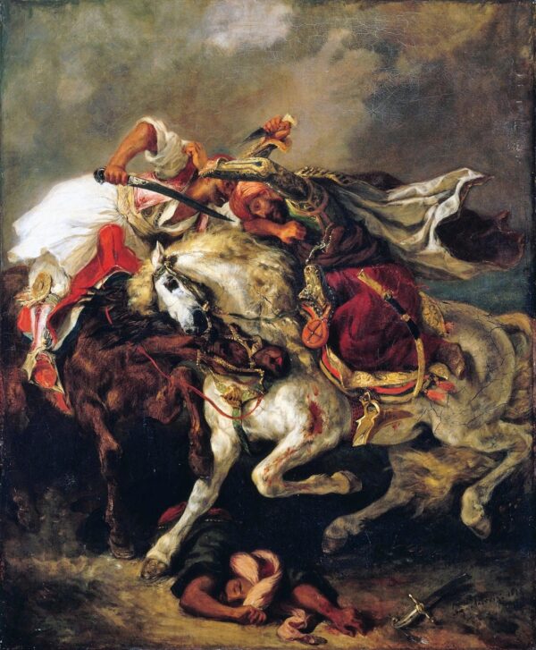 Le combat du Giaour et du Pacha – Eugène Delacroix Eugène Delacroix 70x85