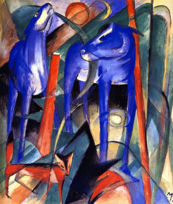 Trois animaux fabuleux – Franz Marc Franz Marc 70x85