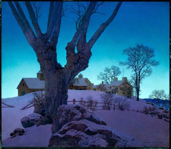 Ferme Hill Top, hiver – Maxfield Parrish Maxfield Parrish