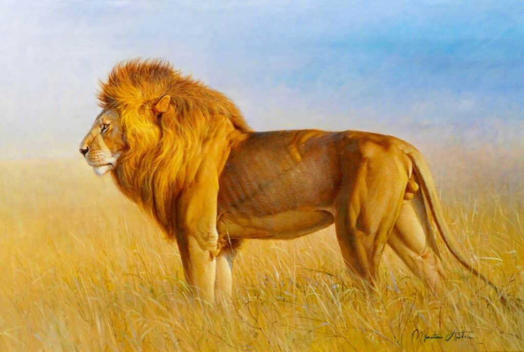 Peinture original lion par Master APollon