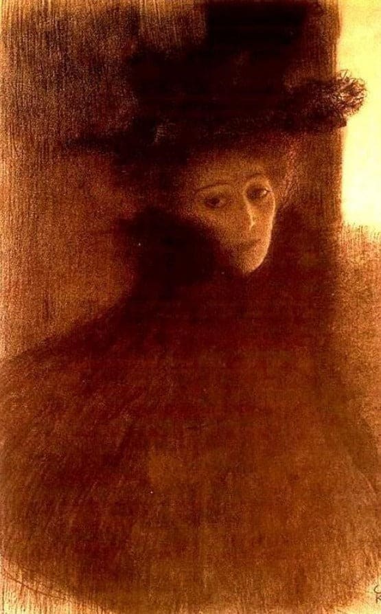 Dame à la cape et au chapeau – Gustav Klimt Gustav Klimt 70x105