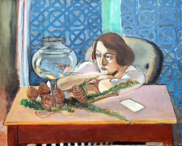 Femme devant un aquarium – Matisse Henri Matisse 85x75