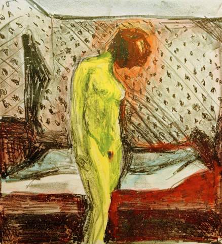 Jeune femme en pleurs au chevet de son lit – Edvard Munch Edvard Munch 70x70