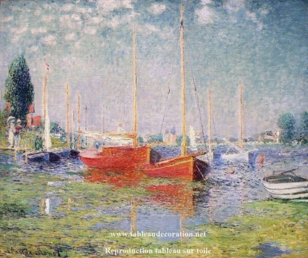 Les bateaux rouges, Argenteuil – Claude Monet Claude Monet 85x75