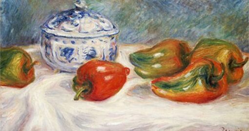 Nature morte avec un sucrier bleu et des poivrons – Pierre-Auguste Renoir Pierre-Auguste Renoir 2