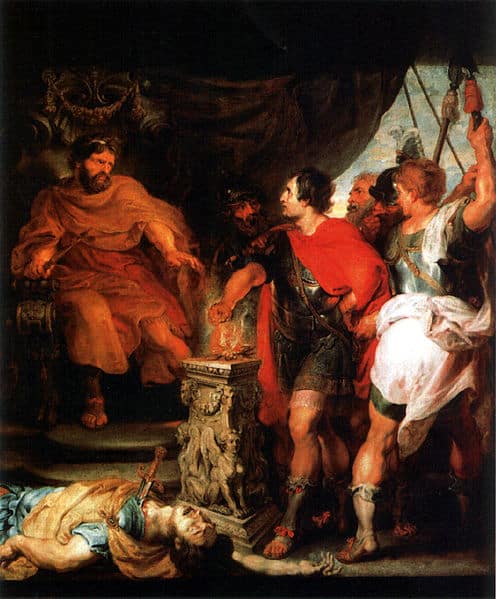 Mucius Scaevola before Lars Porsenna – Peter Paul Rubens Peter Paul Rubens 70x85