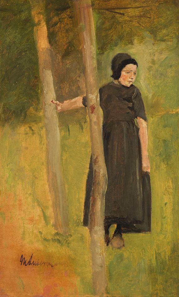 Enfant sous des arbres – étude concernant les « enfants jouent » – Max Liebermann Max Liebermann 70x120