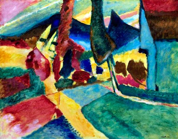 Paysage avec deux peupliers – Vassily Kandinsk Vassily Kandinsky 85x75