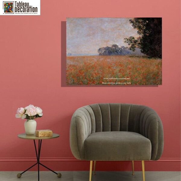 Champ d’avoine aux coquelicots – Tableau Monet Claude Monet 105x70 4