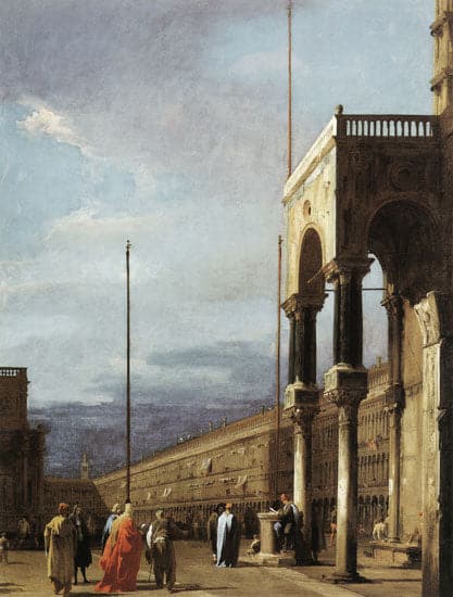 Piazza Saint Marco regardant l’ouest du nord le prendre fin de Piazzetta le – Canal Giovanni Antonio Giovanni Antonio Canal 70x85