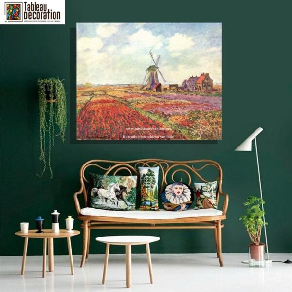 Champs de tulipes en Hollande – Tableau Monet Claude Monet 85x75 4