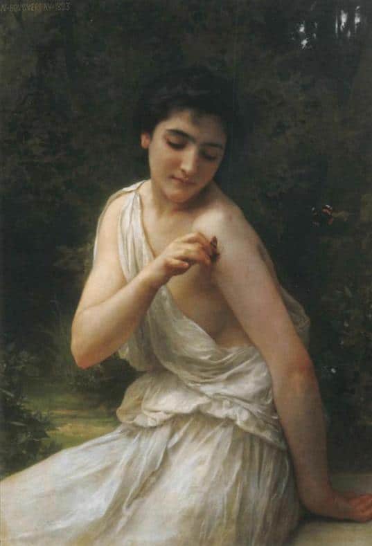 Le papillon – William Bouguereau William Bouguereau 70x105