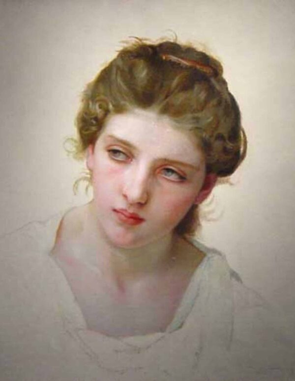 Étude de la tête d’un visage féminin blond de William Bouguereau William Bouguereau 70x85