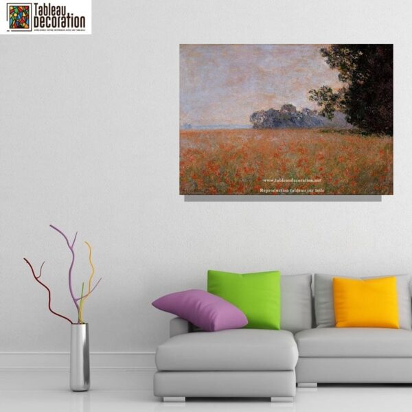 Champ d’avoine aux coquelicots – Tableau Monet Claude Monet 105x70 2