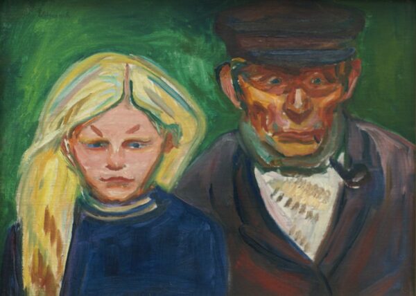 Vieux pêcheur avec sa fille – Edvard Munch Edvard Munch 105x70