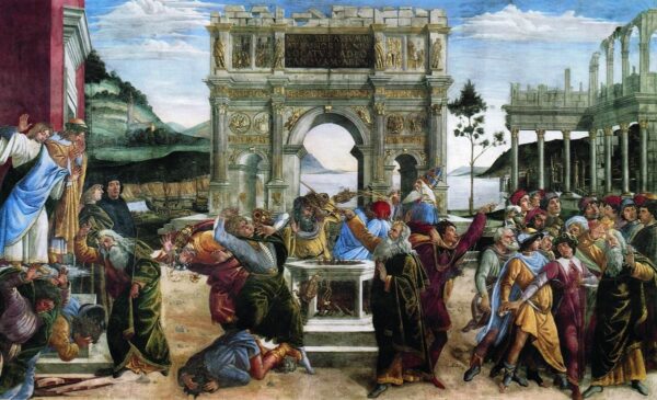 Émeute contre la loi de Moïse – Sandro Botticelli Sandro Botticelli 105x70