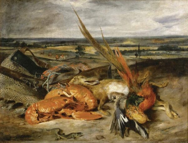 Nature morte avec des homards – Eugène Delacroix Eugène Delacroix 85x75