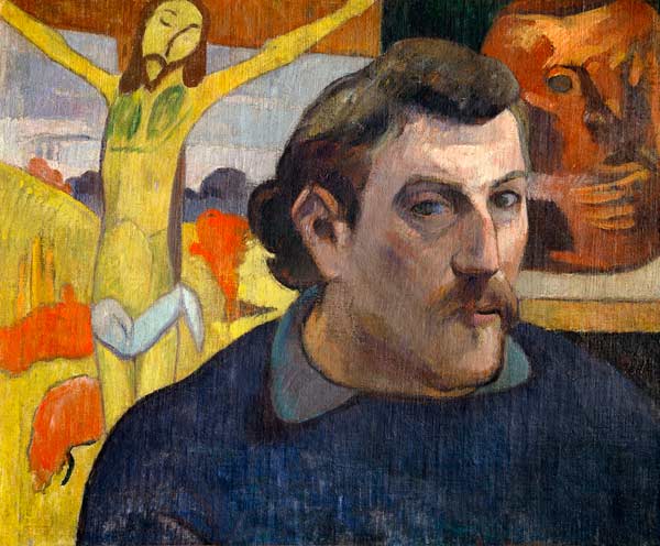 Autoportrait avec le Christ jaune – Paul Gauguin Paul Gauguin 85x75