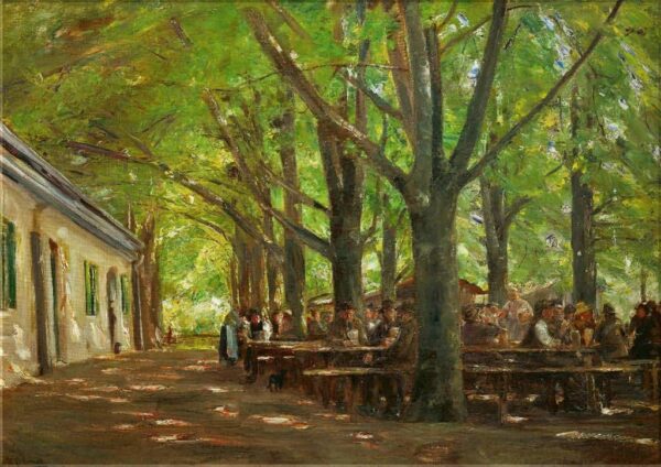 Une brasserie de campagne, Brannenburg, Bavière – Max Liebermann Max Liebermann 105x70