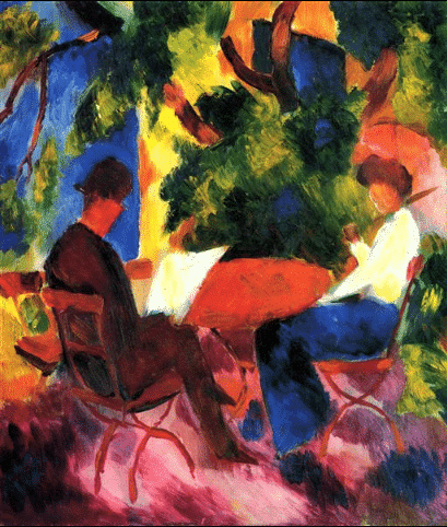 A la table du jardin – August Macke August Macke 70x85