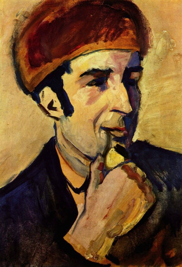 Portrait de franz marc – August Macke August Macke 105x70