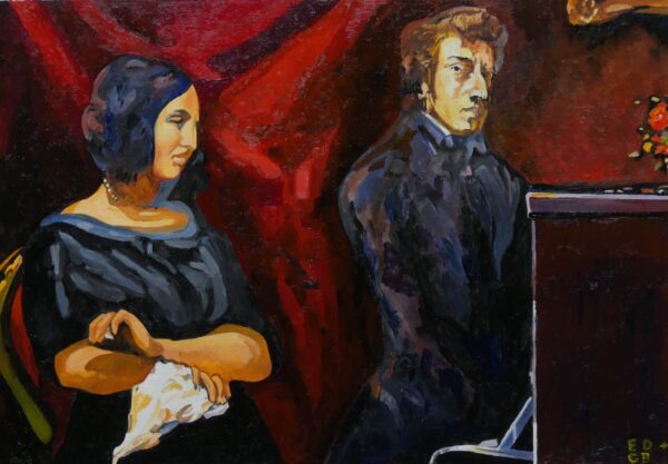 George Sand et Frédéric Chopin – Eugène Delacroix Eugène Delacroix 105x70