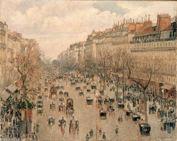 Boulevard Montmartre, soleil après-midi – Camille Pissarro Camille Pissarro 85x75