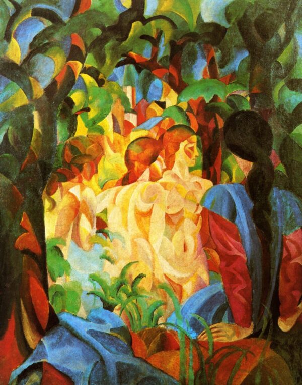 Baigneuses avec la ville en arrière-plan – August Macke August Macke 70x85