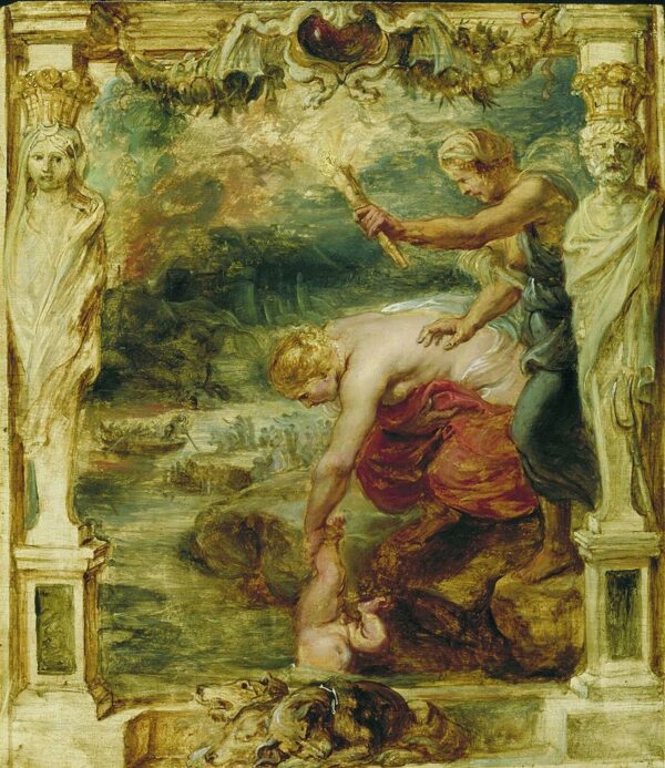 Thétis plongeant l’enfant Achille dans le Styx – Peter Paul Rubens Peter Paul Rubens 70x85