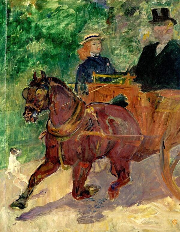 Cob attelé à un chariot – Toulouse Lautrec Henri de Toulouse-Lautrec 70x85