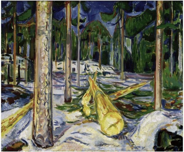 Tronc d’arbre jaune – Edvard Munch Edvard Munch 85x75