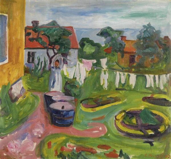 Vêtements sur une ligne à Asgardstrand – Edvard Munch Edvard Munch 70x70