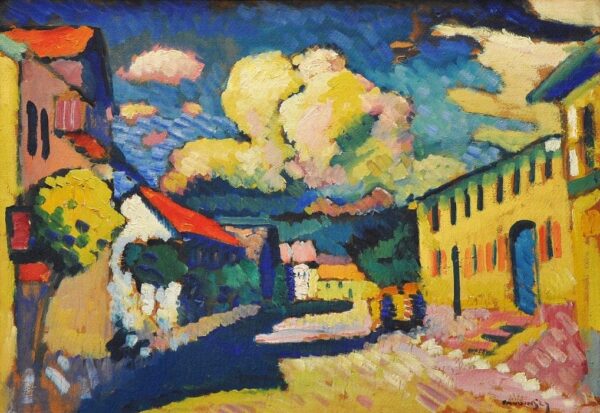 Rue à Murnau – Une rue de village – Vassily Kandinsky Vassily Kandinsky 105x70