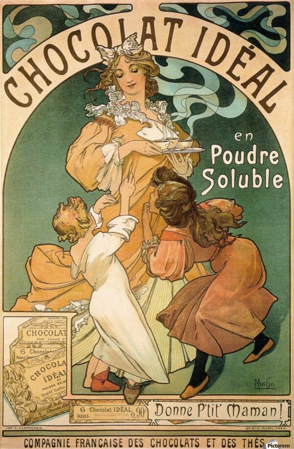 Chocolat idéal – Mucha Alphonse Mucha 70x105